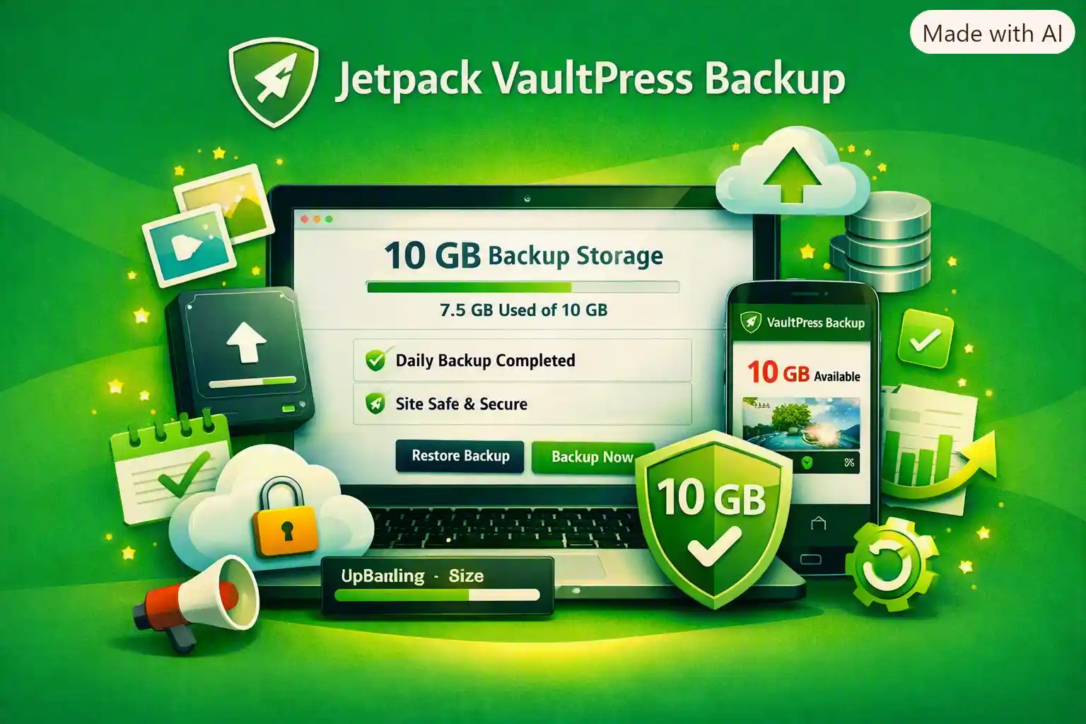 Jetpack VaultPress Backup 10 GB